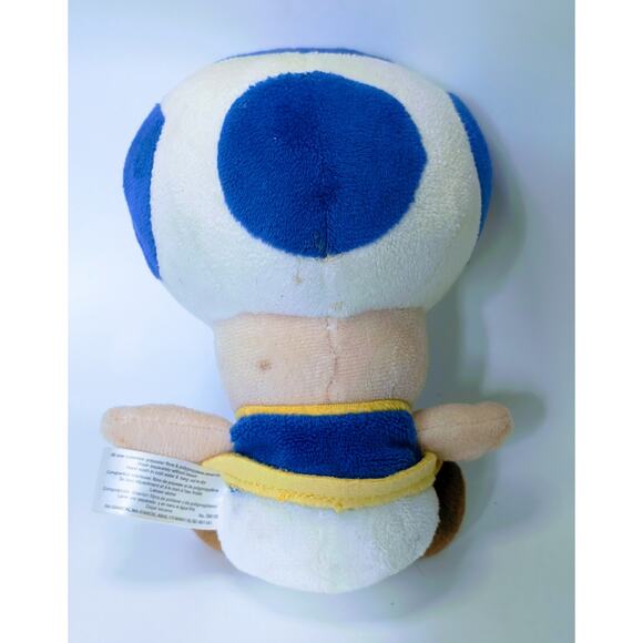Official Super Mario Toad Blue Plush & 1989 Pull Back Dizzy Mover McDonalds Toy - Picture 4 of 9